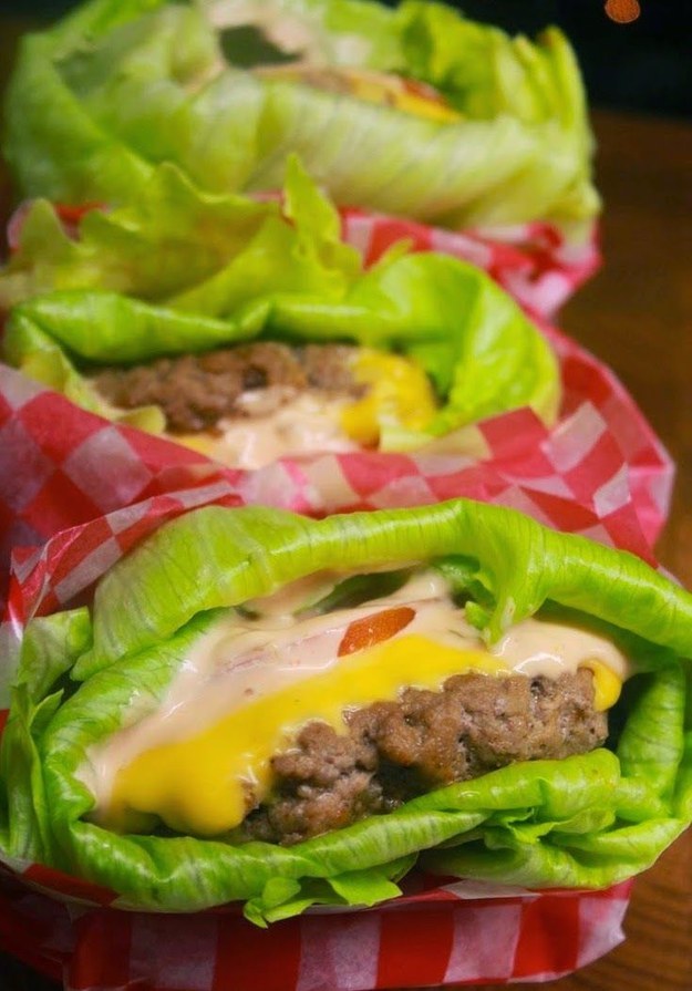 Lettuce-Wrapped Cheeseburgers
