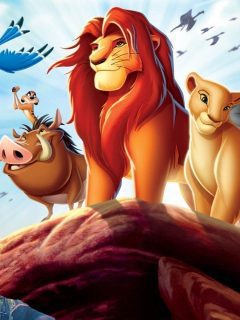 The Lion King movie poster featuring the iconic Disney film available on Blue Ray.