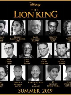 The Disney Lion King remake cast poster.