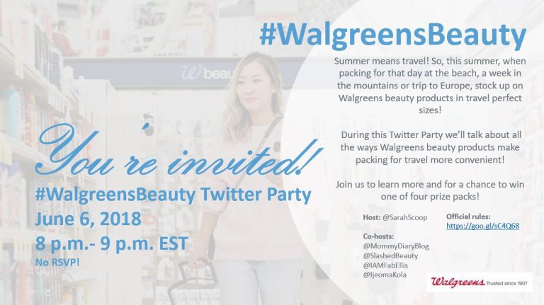 Join @SarahScoop TOMORROW For the @Walgreens #WalgreensBeauty Twitter Party (8-9pm EST) #Win