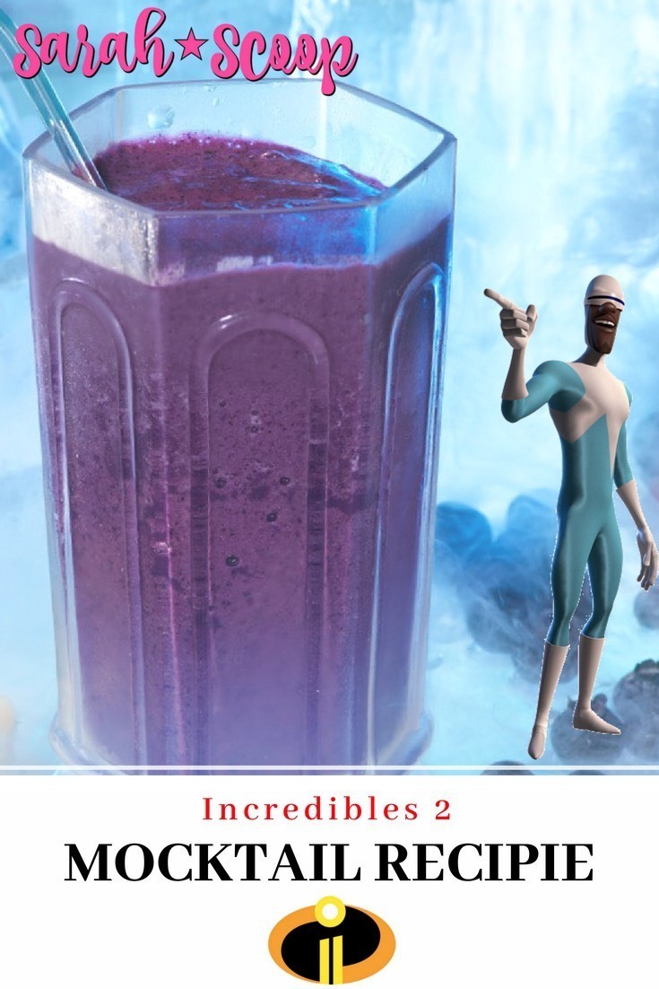 Incredibles 2 Mocktail: Frozone’s Frozen Blueberry Smoothie