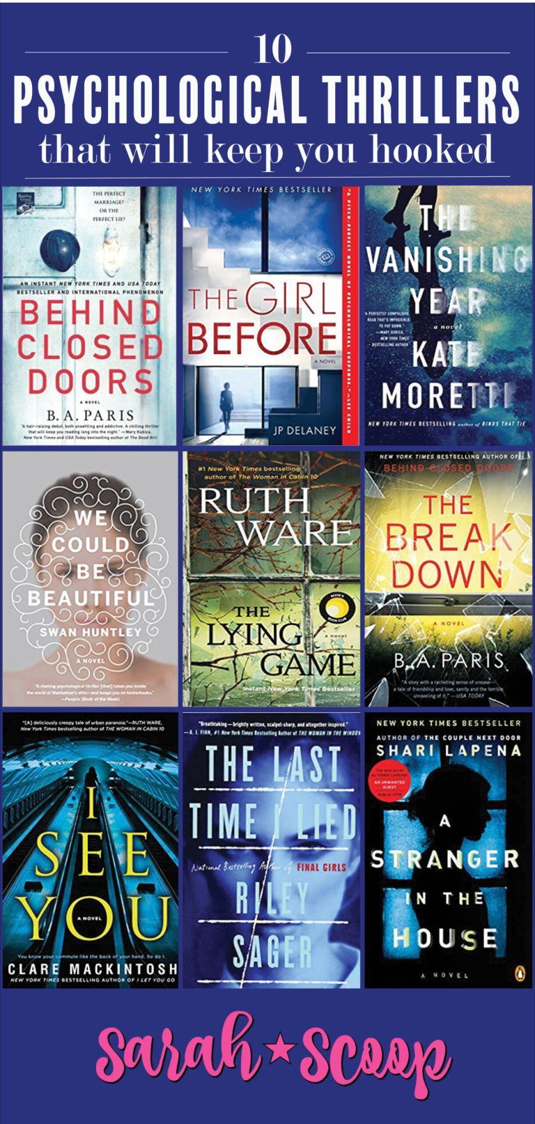 10 Psychological Thriller Novels to Add to Your Reading List