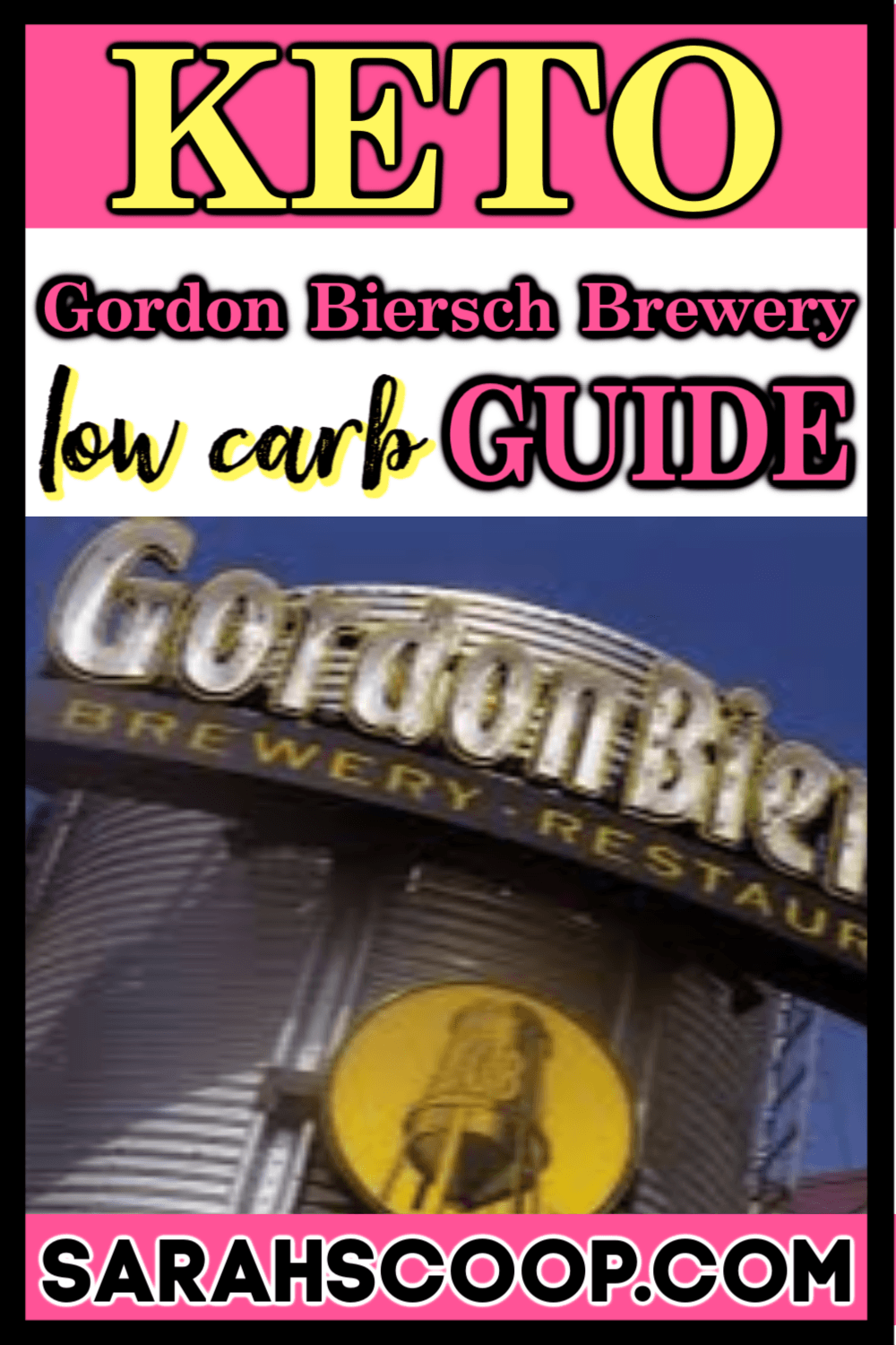 Low carb restaurant guide for keto enthusiasts by Gordon Schreiber at a brewery.