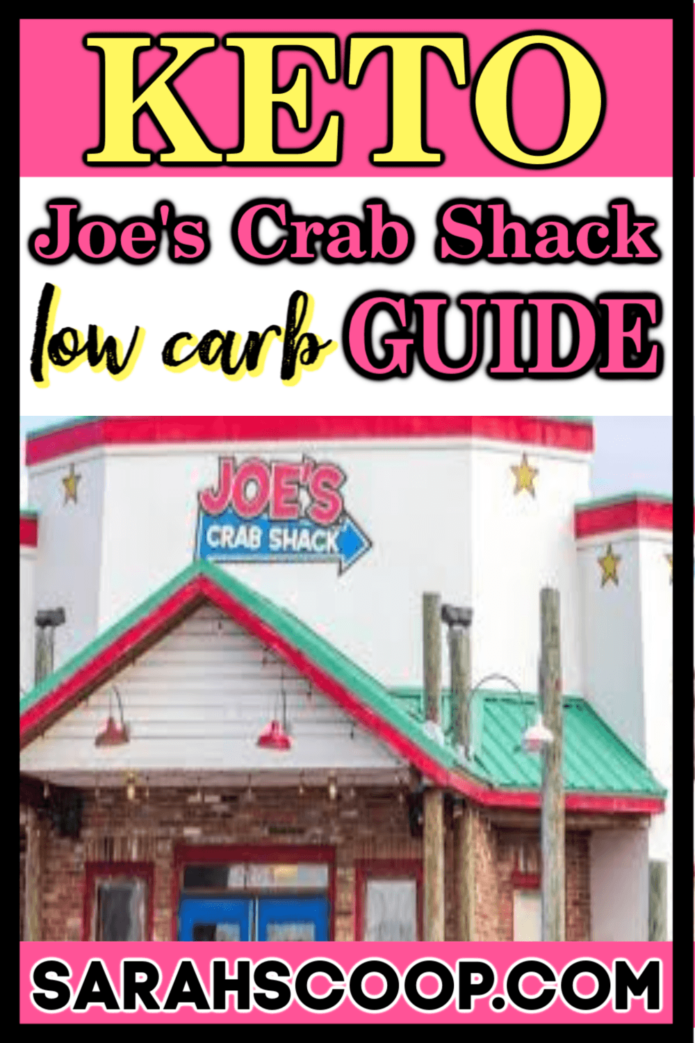 Low carb restaurant guide for Keto-friendly options at Joe's Crab Shack.