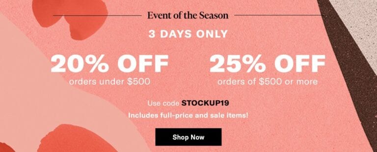 Shopbop End of The Season SALE Up to 25% Off Your Entire Order