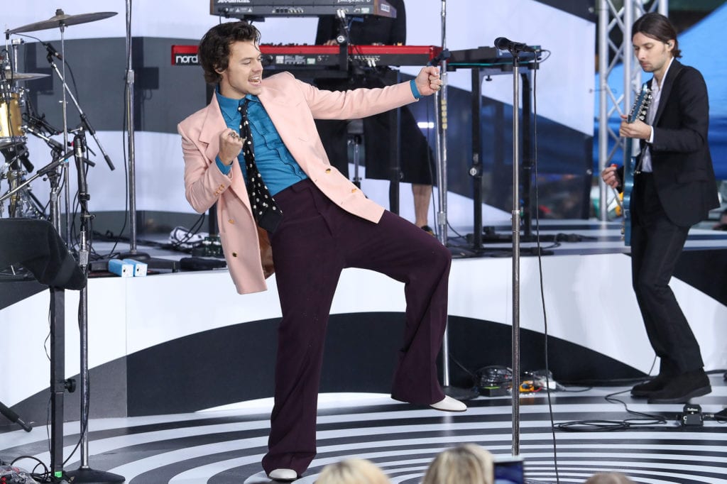 Harry in pink blazer