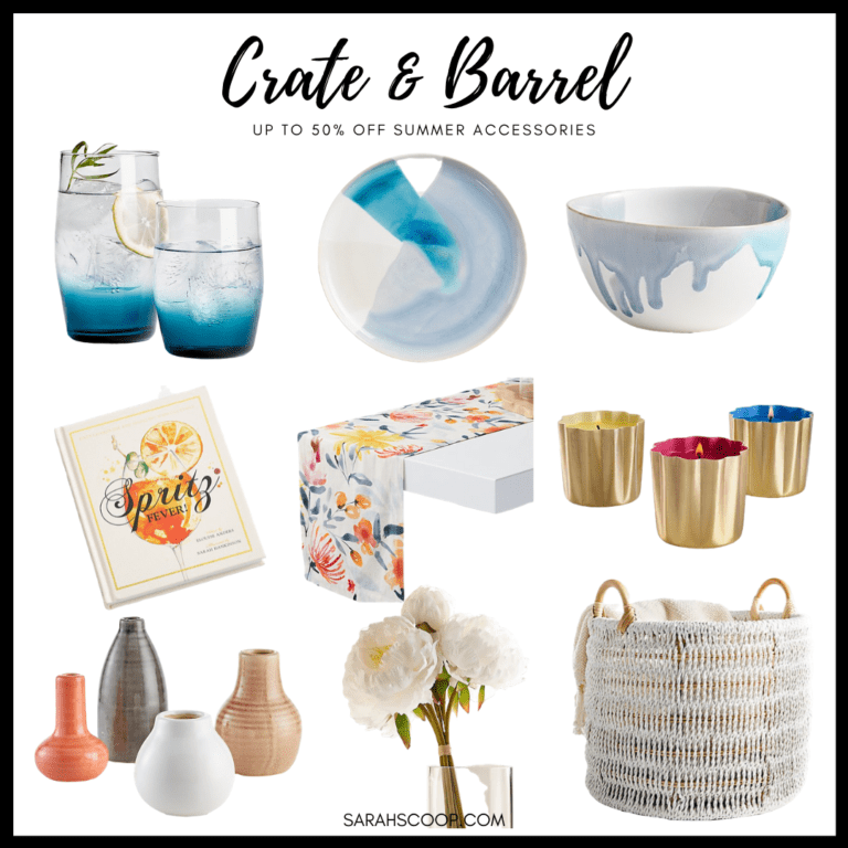 Crate & Barrel has up to 50% off Summer Accessories!