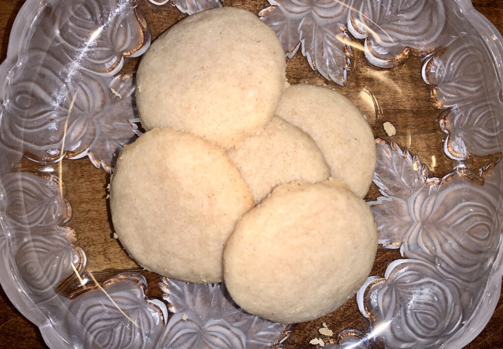Plate of chai shortbread cookies