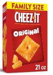 Cheez-It, Baked Snack Cheese Crackers, Original, Family Size, 21 Oz