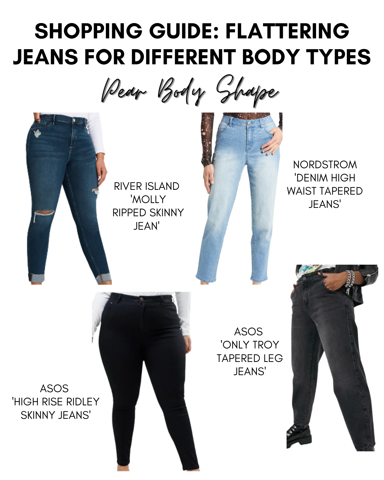 Shopping Guide: Flattering Jeans For Different Body Types | Sarah Scoop