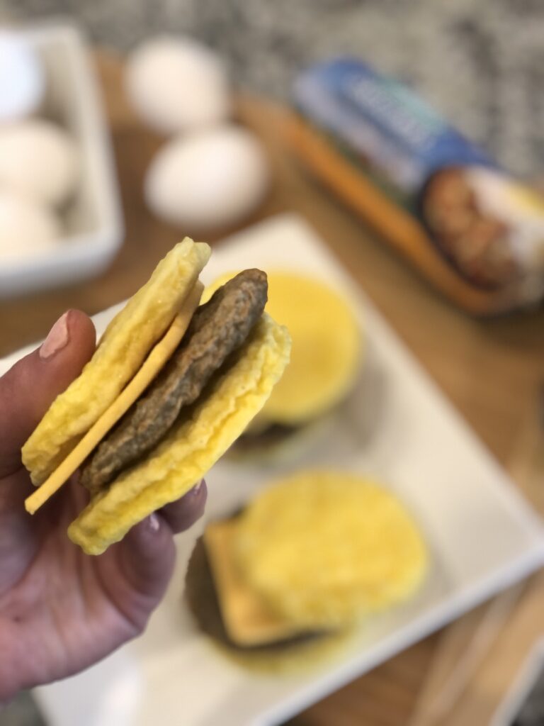 Low Carb Egg & Sausage Breakfast Sandwich Recipe