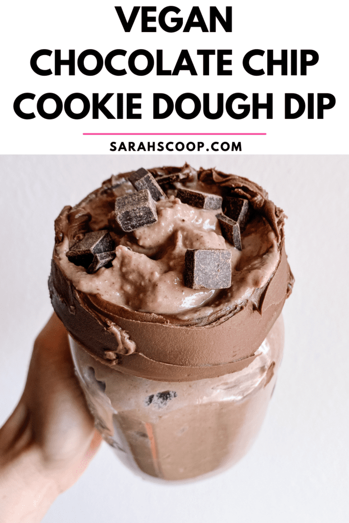vegan chocolate chip cookie dough dip Pinterest image
