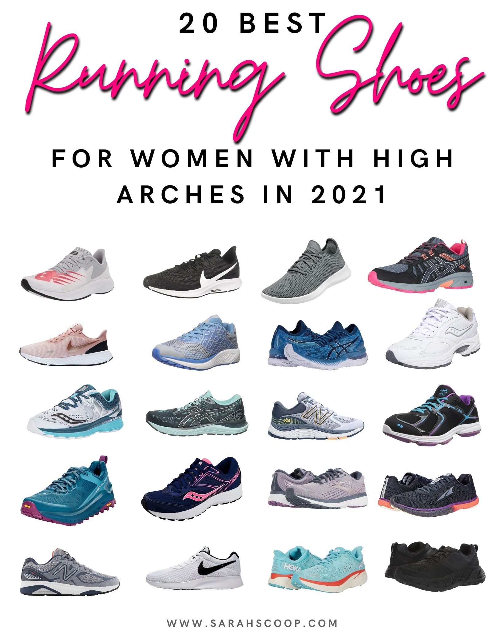 20 Best Running Shoes For Women with High Arches 2021 - Sarah Scoop