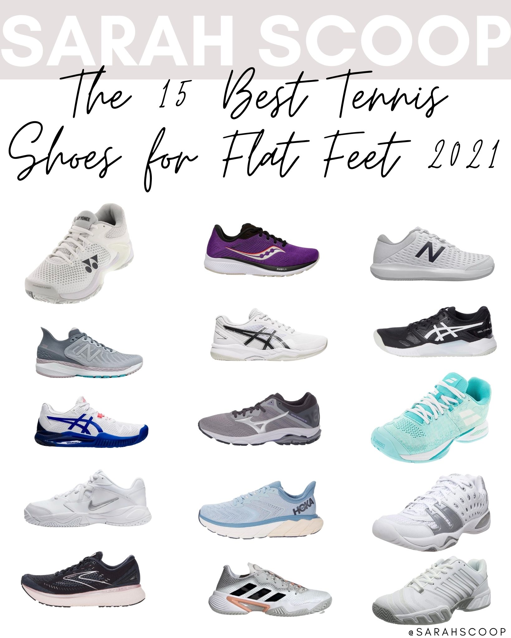 The 15 Best Tennis Shoes for Flat Feet [2022] - Sarah Scoop