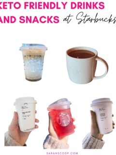 Keto friendly drinks and snacks available at Starbucks.