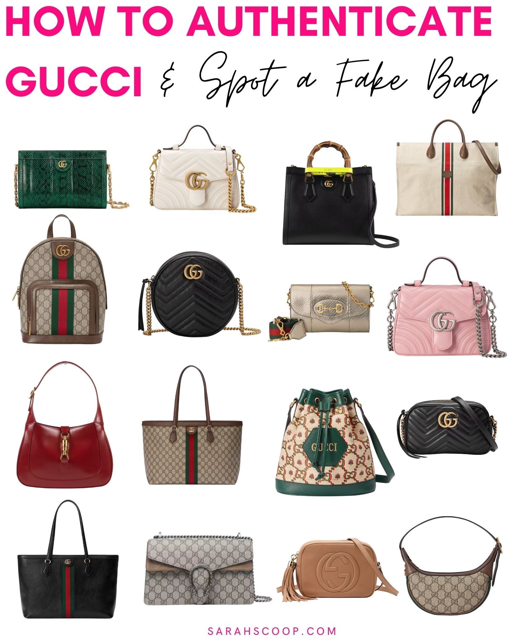 How To Tell If A Gucci Bag Is Fake vs. Real | Sarah Scoop