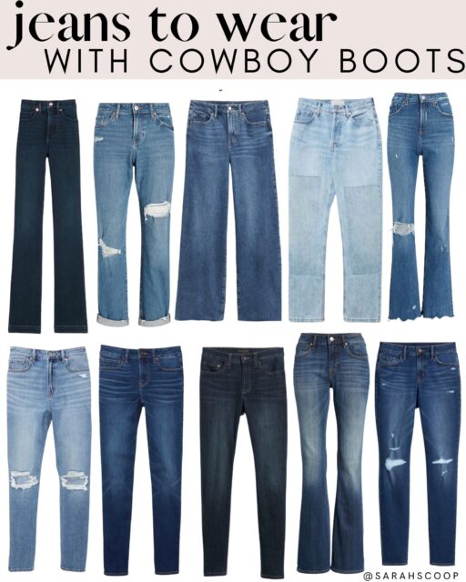 20 Best Women's Jeans To Wear With Cowboy Boots | Sarah Scoop