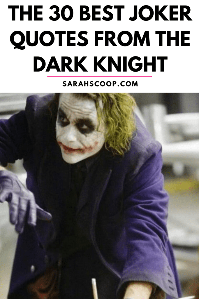 joker the dark knight quote pin