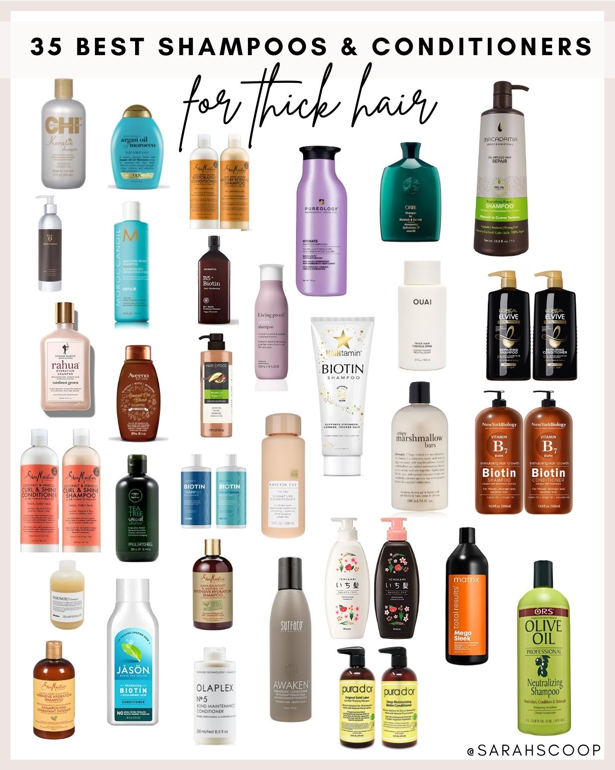 35 Best Shampoos and Conditioners For Thick Hair - Sarah Scoop