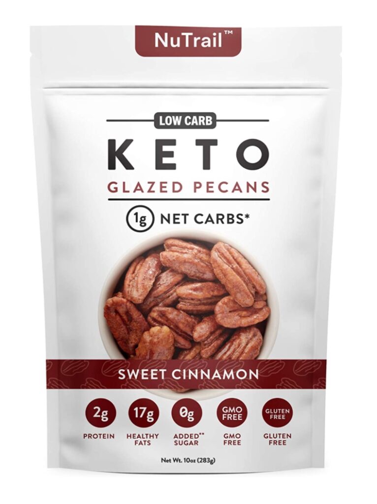 NuTrail Keto Glazed Nuts Snack: best keto snacks to buy on Amazon