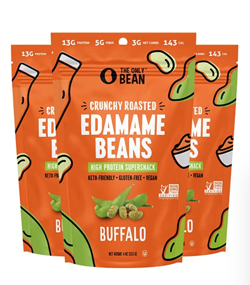 The Only Bean - Crunchy Roasted Edamame Beans: best keto snacks to buy on Amazon