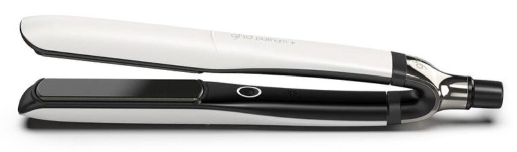the GHD Platinum has a compact and modern design. It is ergonomic and rounded on all edges. There is a power button located on the inside. 