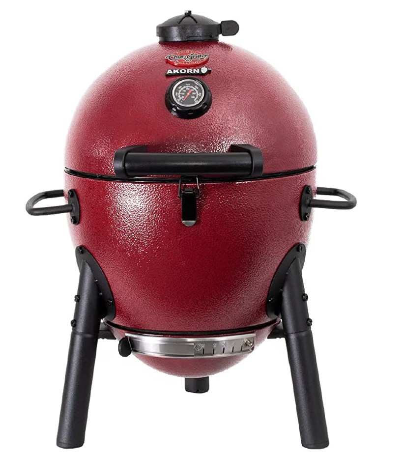 The Char-Griller AKORN Jr. Kamado Charcoal Grill is pictured. 