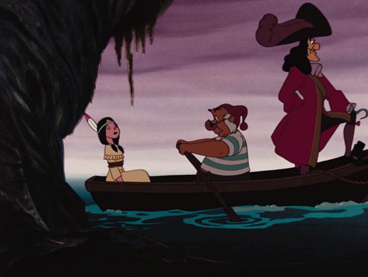 captain hook, smee, and the princess