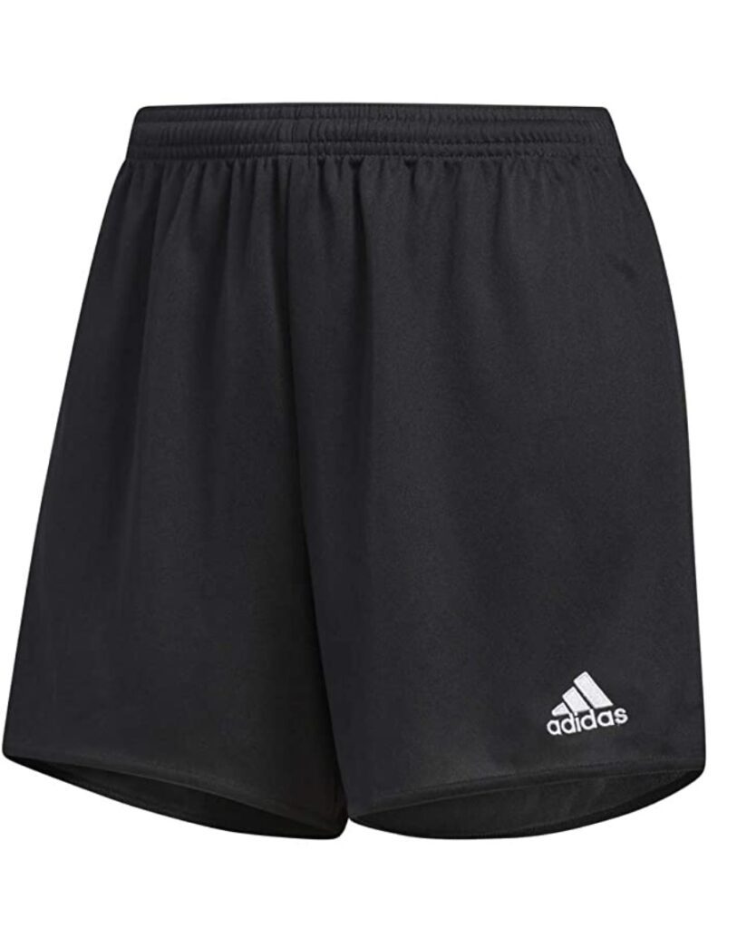 Pictured is black women's basketball shorts. 