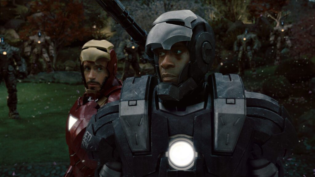 Don Cheadle and Robert Downey Jr. in Iron Man 2 (2010)