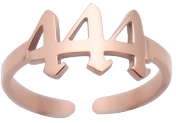 Stainless Steel Adjustable Angel Number Ring