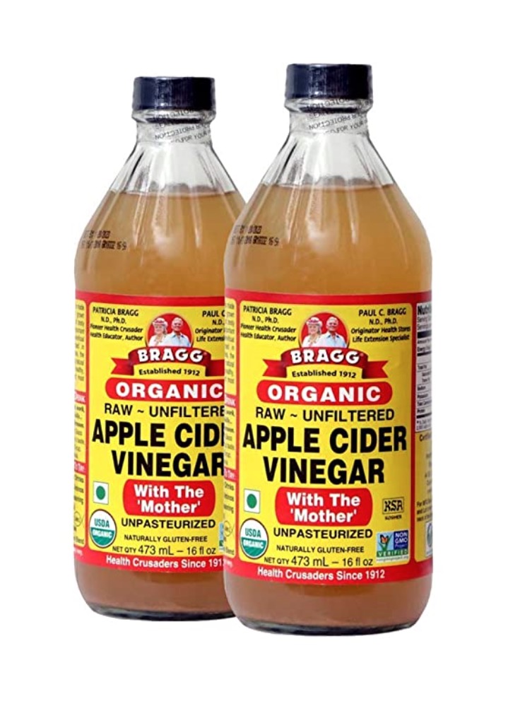 Pictured is apple cider vinegar
