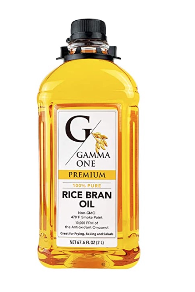Pictured is rice bran oil
