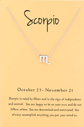 Scorpio Letter Pendant Necklace; how do you know if a scorpio man likes you what gestures