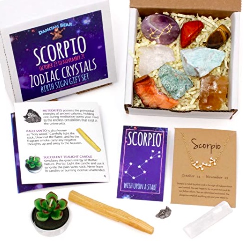 Scorpio Zodiac Healing Crystals Gift Set