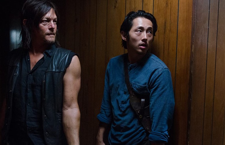 Norman Reedus and Steven Yeun in The Walking Dead (2010)