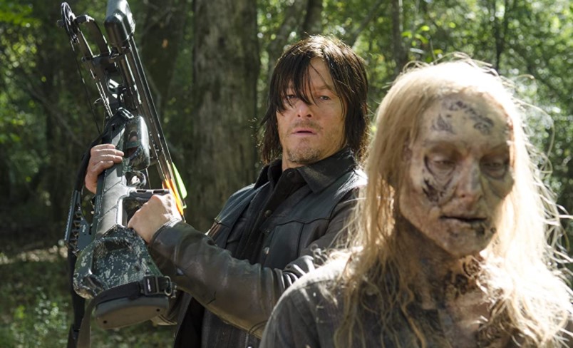 Norman Reedus and Hayley H. Long in The Walking Dead (2010)