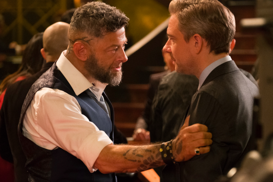Martin Freeman and Andy Serkis in Black Panther (2018)