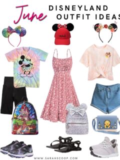 Disneyland outfit ideas for what to wear in Disneyland California and Disneyland Paris in June.