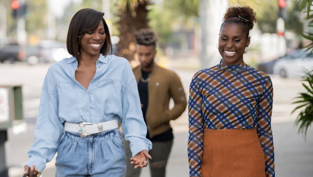 Issa Rae as Issa dee and Yvonne Orji as Molly Carter insecure
