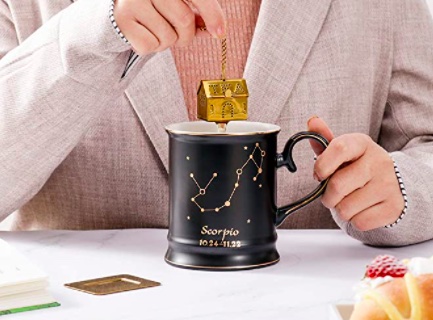 Tilany Ceramic Coffee Mug With Constellation Design