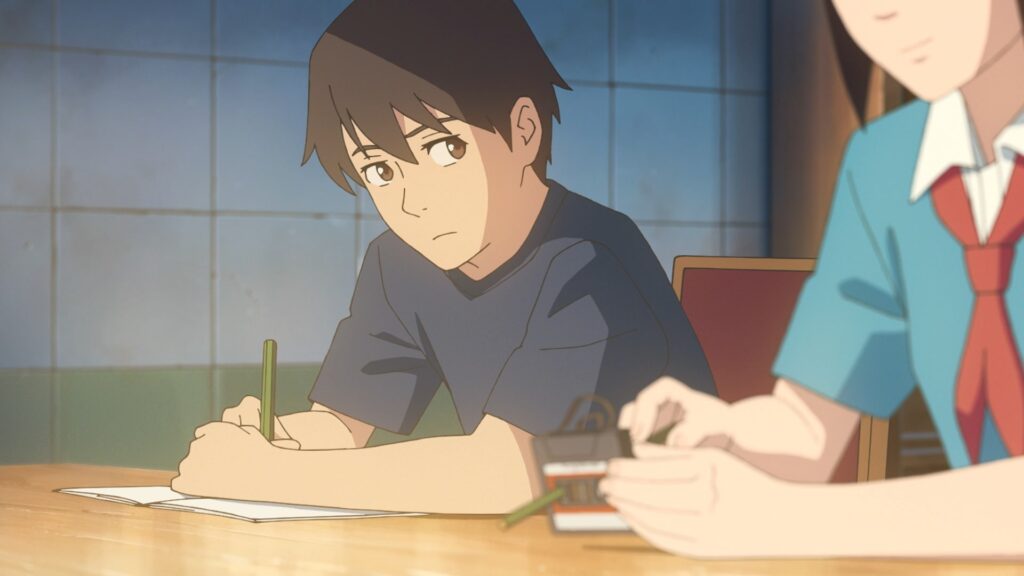 Li draws Xiao as she fixes Pan's cassette.  flavors of youth