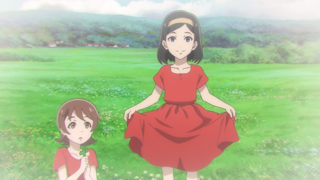 Yi has a vision of her and Lu Lu when they were young. She sees her mother sewing a rose. flavors of youth