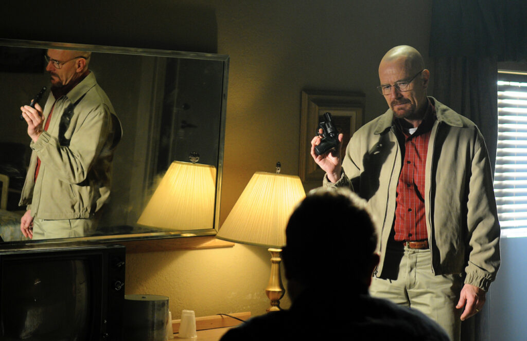Bryan Cranston as Walter White breaking bad
