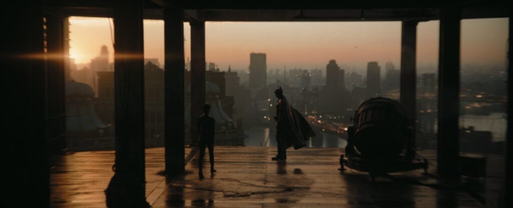 Robert Pattinson as Bruce Wayne / Batman and Zoë Kravitz as Selina Kyle / Catwoman in the batman