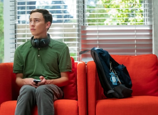 Sam anxiously awaits answers from a department at Denton University in atypical.
