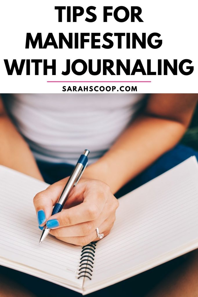 how to manifest through journaling pinterest image