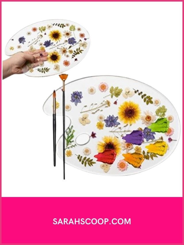 transparent botanical palette with flowers 