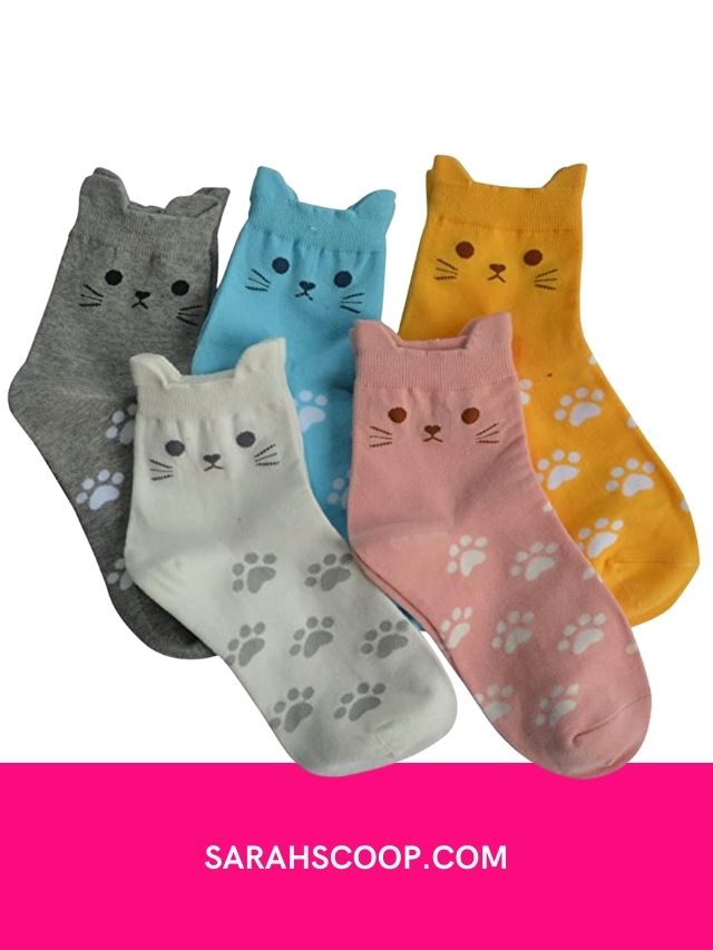 cat socks; gender neutral christmas gift ideas for adults
