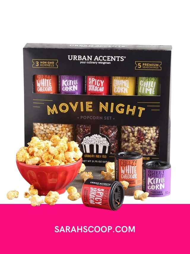 Urban Accents MOVIE NIGHT Popcorn Kernels and Popcorn Seasoning Variety Pack